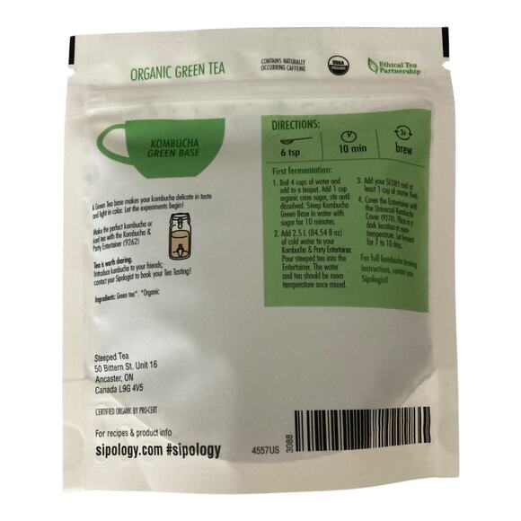 Kombucha Green Tea Base Sipology by Steeped Tea 2.75oz loose leaf ~ lot of 3 - Picture 2 of 3